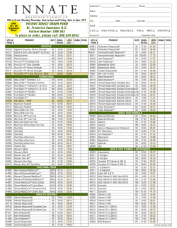 PATIENT DIRECT ORDER FORM Dr. Frederick Swendsen D.C.