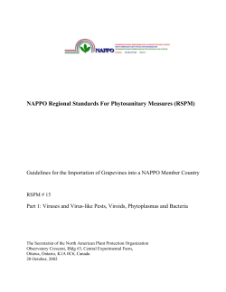 NAPPO Grape Standard - National Clean Plant Network