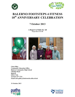 Balerno Footsteps 4 Fitness report