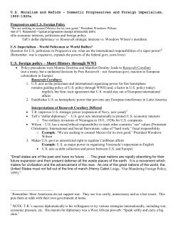 US foreign policy – Short History through WWI