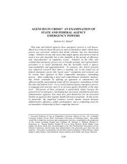 agencies in crisis? an examination of state and federal agency