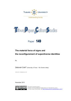 Paper 149: The material force of signs and the