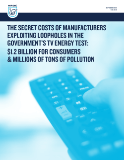 NRDC: The Secret Costs of Manufacturers Exploiting Loopholes in