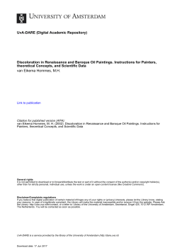 Painter`s Methods to Prevent Colour Changes Described in 16th to