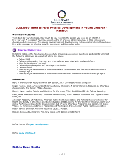 Physical Development in Young Children - Handout