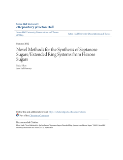 Novel Methods for the Synthesis of Septanose Sugars/Extended