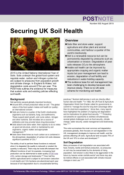 Securing UK Soil Heath