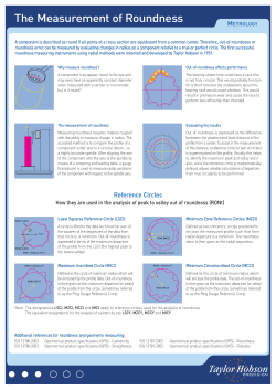 The Measurement of Roundness METROLOGY