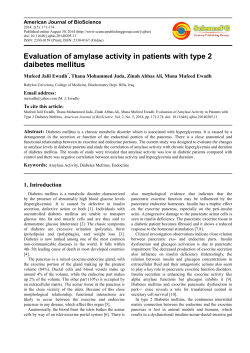 Evaluation of amylase activity in patients with type 2 daibetes mellitus