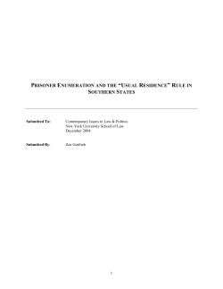 prisoner enumeration and the &ldquo;usual residence&rdquo; rule in southern states