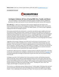 Unishippers Celebrates 30 Years of Saving SMBs Time, Trouble