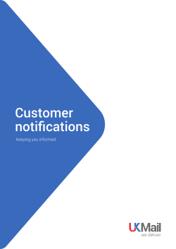 Customer notifications