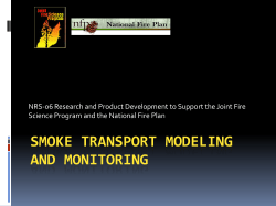 Smoke transport modeling and monitoring