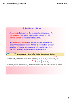 9.4 Arithmetic Series_1.notebook