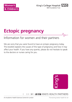 Ectopic pregnancy - King`s College Hospital NHS Foundation Trust