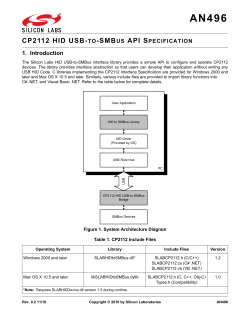 AN496: CP2112 HID USB-to-SMBus API Specification