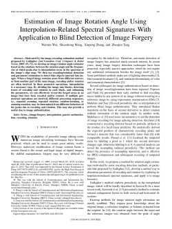 Estimation of Image Rotation Angle Using Interpolation
