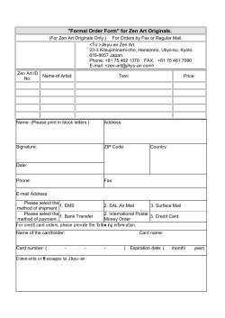 Formal Order Form of PDF
