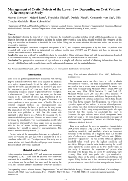 Management of Cystic Defects of the Lower Jaw Depending on Cyst