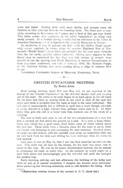 crested flycatcher nestings - The Tennessee Ornithological Society