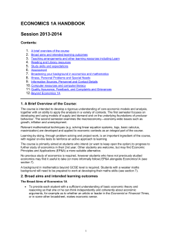 Economics 1A Course Handbook - The University of Edinburgh