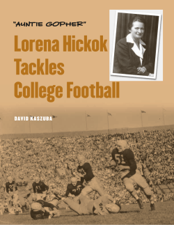 "Auntie Gopher" : Lorena Hickok tackles college football