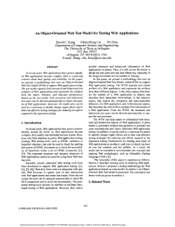 An object-oriented web test model for testing web applications