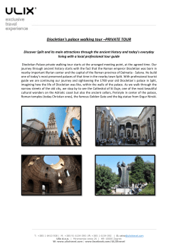 Diocletian`s palace walking tour &ndash;PRIVATE TOUR