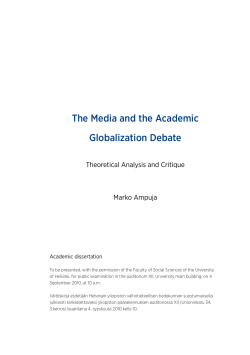 The Media and the Academic Globalization Debate