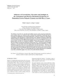 Influence of Growth Rate, Elevation and Sunlight on the Anatomical