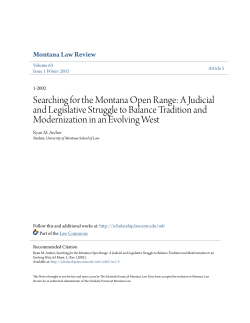 Searching for the Montana Open Range