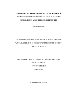 associations between urinary concentrations of non