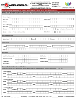 Police Record Check Form