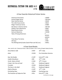 Historical Fiction Chapter Books