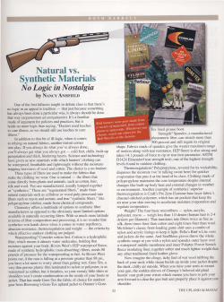 Natural vs. Synthetic Materials