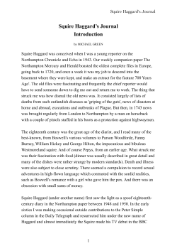 Squire Haggard`s Journal