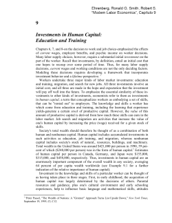 9 Investments in Human Capital: Education and Training - U