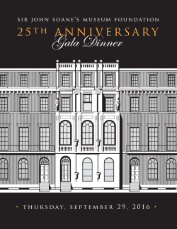 SOANE GALA 2016 - PROGRAM Book w Covers - 10-30