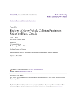 Etiology of Motor Vehicle Collision Fatalities in Urban and Rural