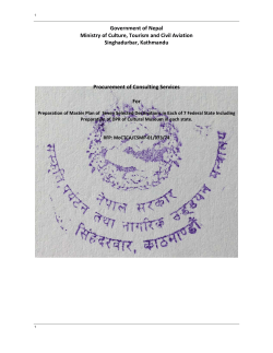 Government of Nepal Ministry of Culture, Tourism and Civil Aviation