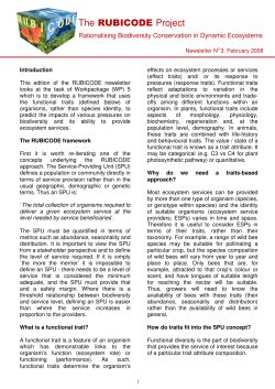 Functional traits and ecosystem services