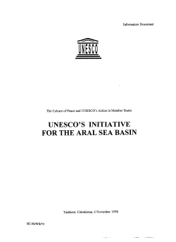 UNESCO`s initiative for the Aral Sea Basin