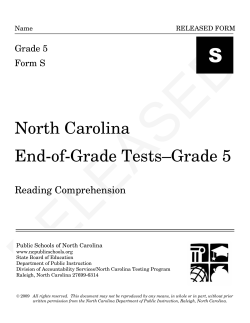 End-of-Grade Reading - North Carolina Public Schools