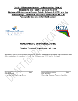 Memorandums of Understanding