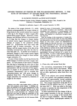 in the oxygen tension - Journal of Clinical Investigation
