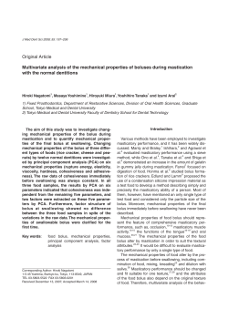 Multivariate analysis of the mechanical properties of boluses during