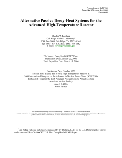 Alternative Passive Decay-Heat Systems for the Advanced High