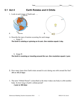 5.1 Act 4 Earth Rotates and it Orbits