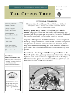 July 2016 - citrus county genealogical society