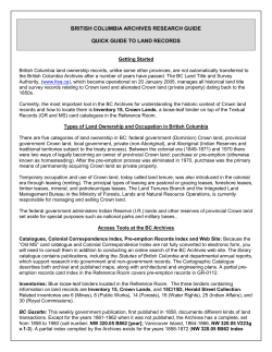 Quick Guide to Land Records